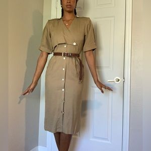 Tan vintage dress